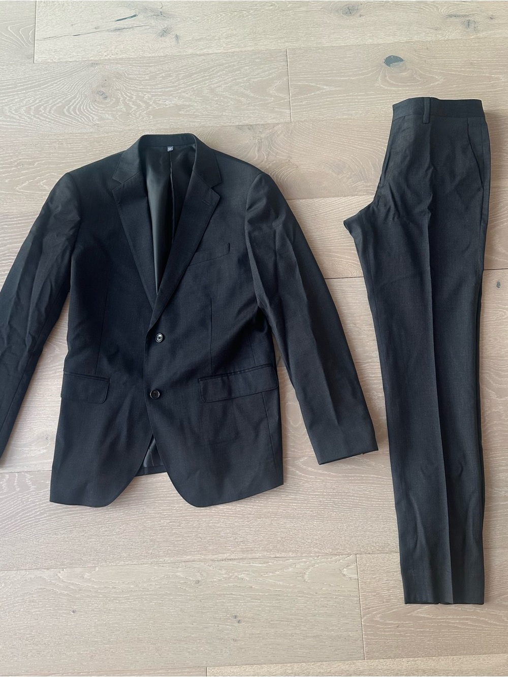 Bonobos Slim Fit Black Men's Suit Jacket & Trousers Dark Grey